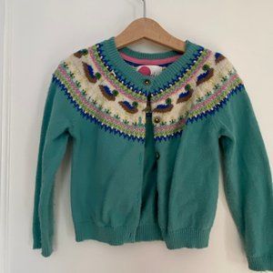 Mini Boden Fair Isle Duck Cardigan